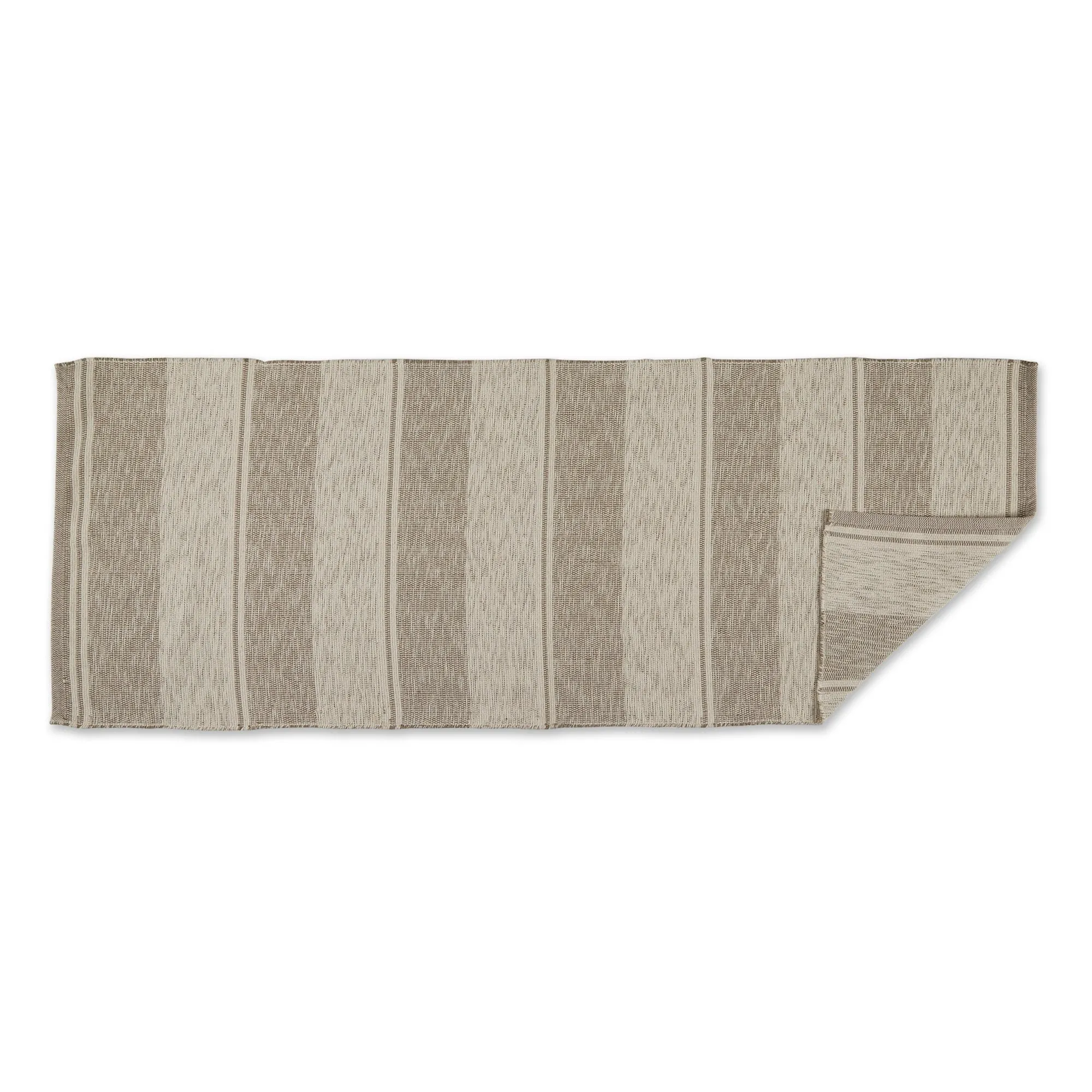 DII French Blue Variegated Plaid Recycled Yarn Rug (Set of 2) - Big