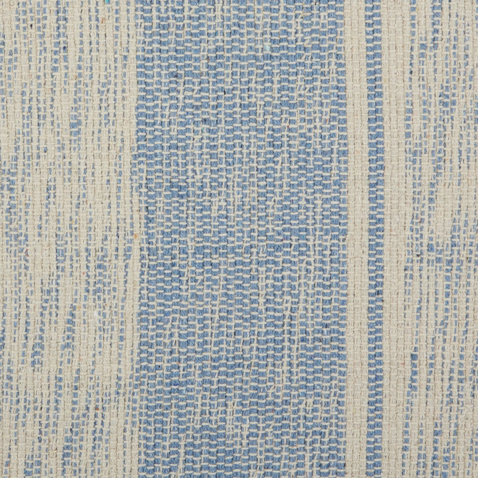 DII French Blue Variegated Plaid Recycled Yarn Rug (Set of 2) - Big