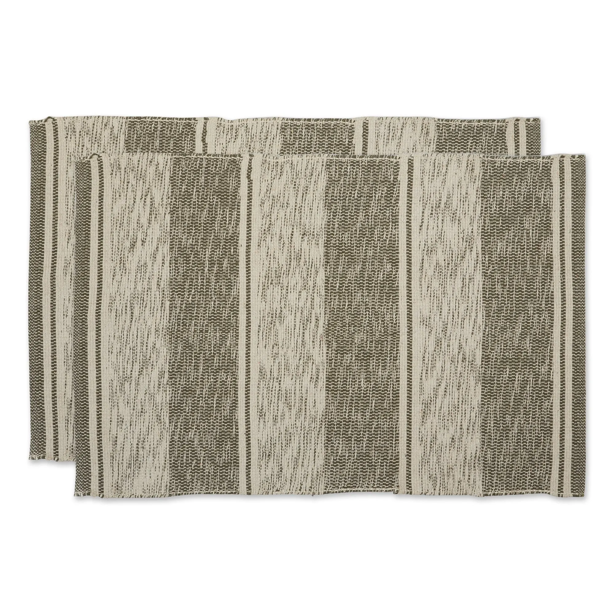 DII French Blue Variegated Plaid Recycled Yarn Rug (Set of 2) - Big