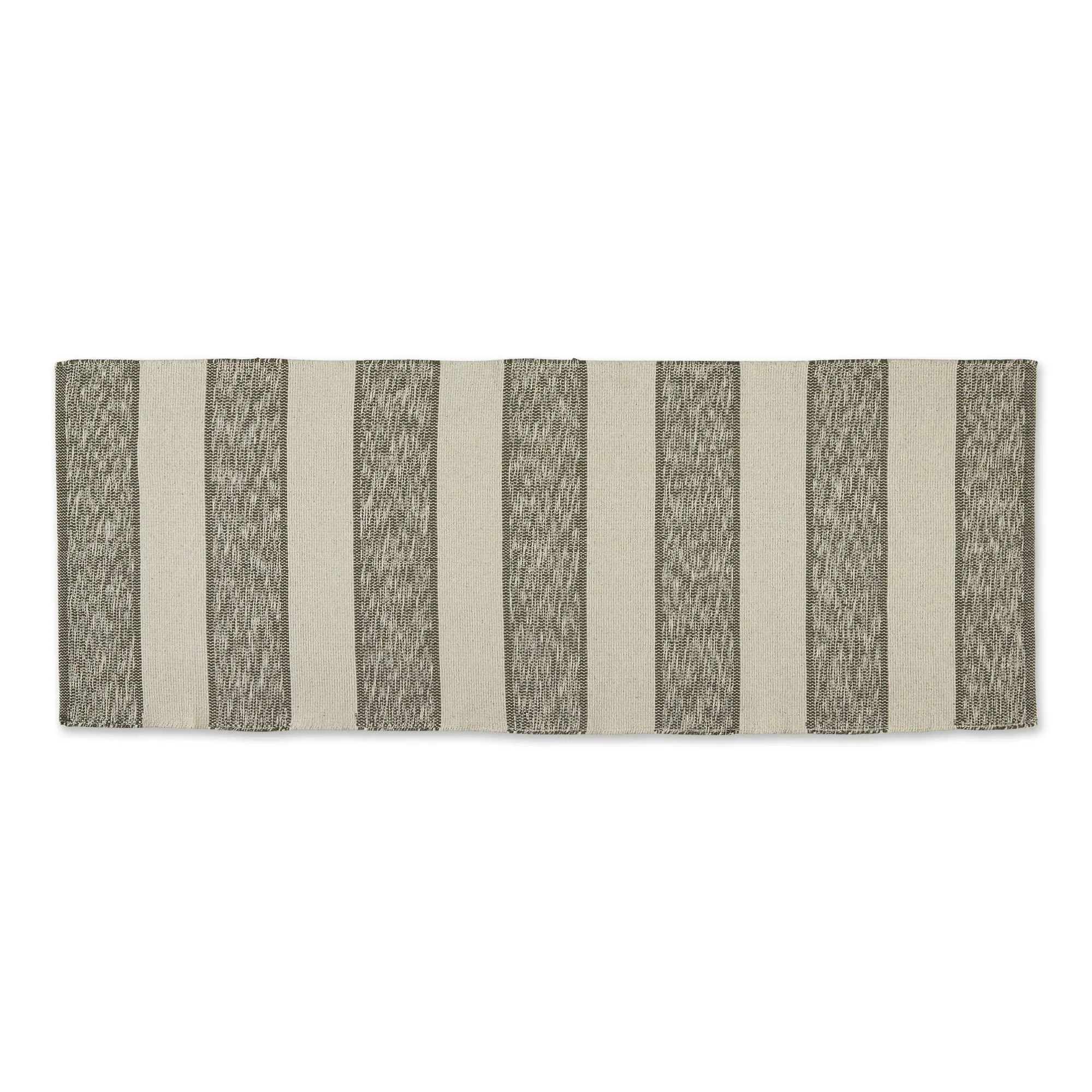 DII French Blue Variegated Plaid Recycled Yarn Rug (Set of 2) - Big