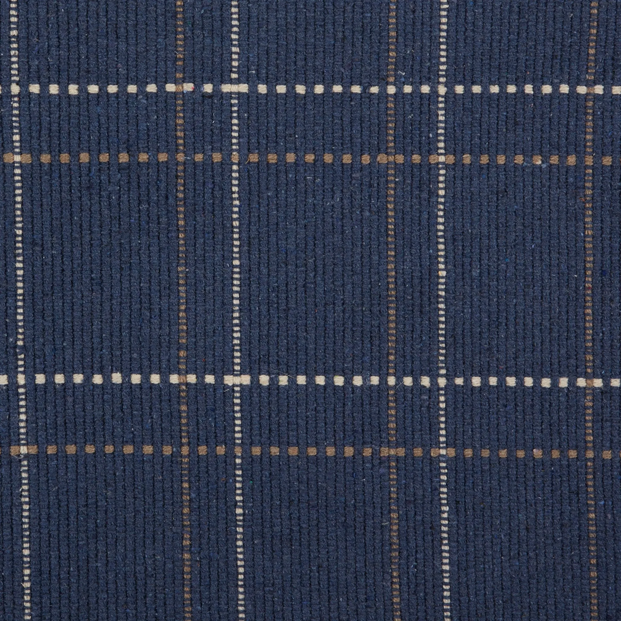 DII French Blue Variegated Plaid Recycled Yarn Rug (Set of 2) - Big