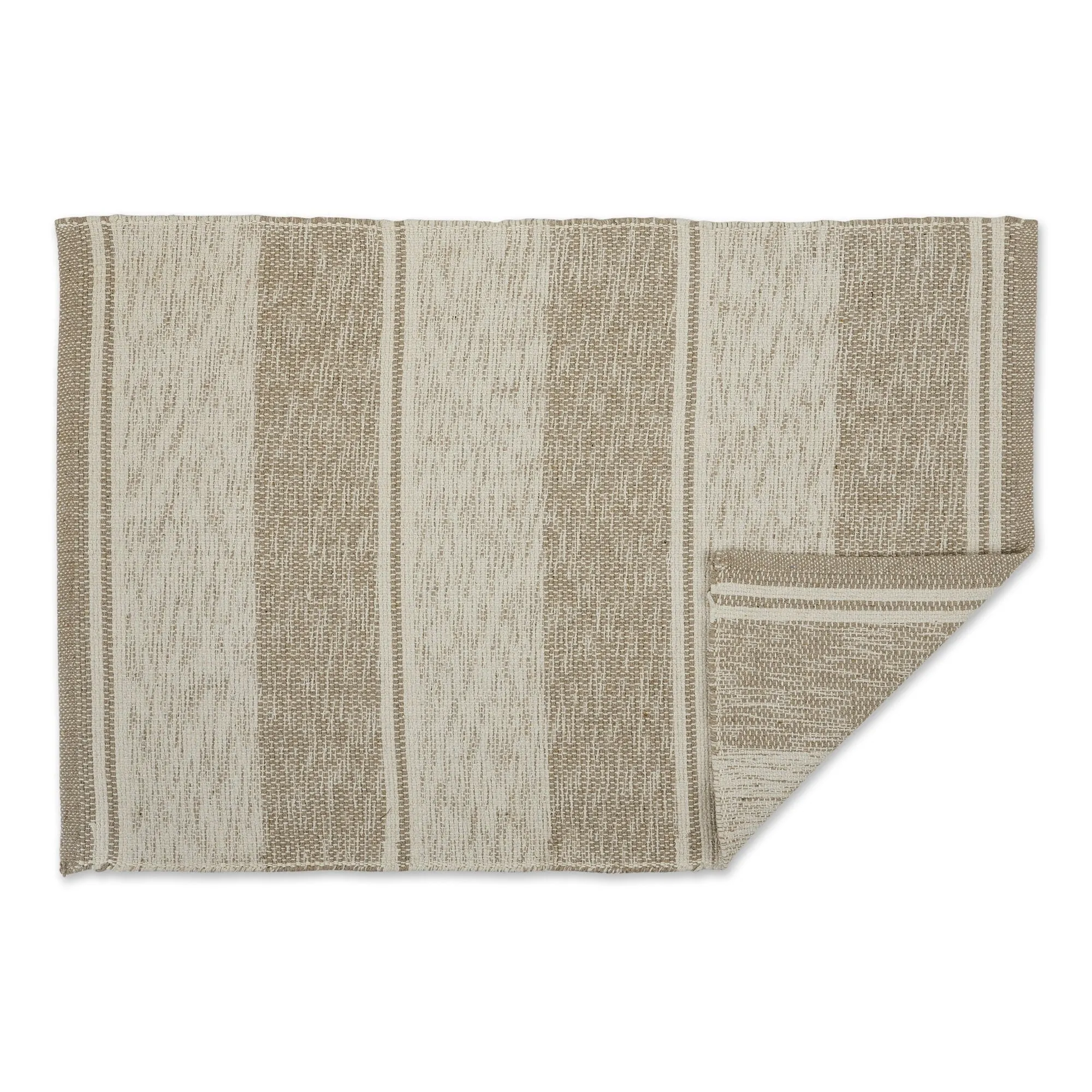 DII French Blue Variegated Plaid Recycled Yarn Rug (Set of 2) - Big