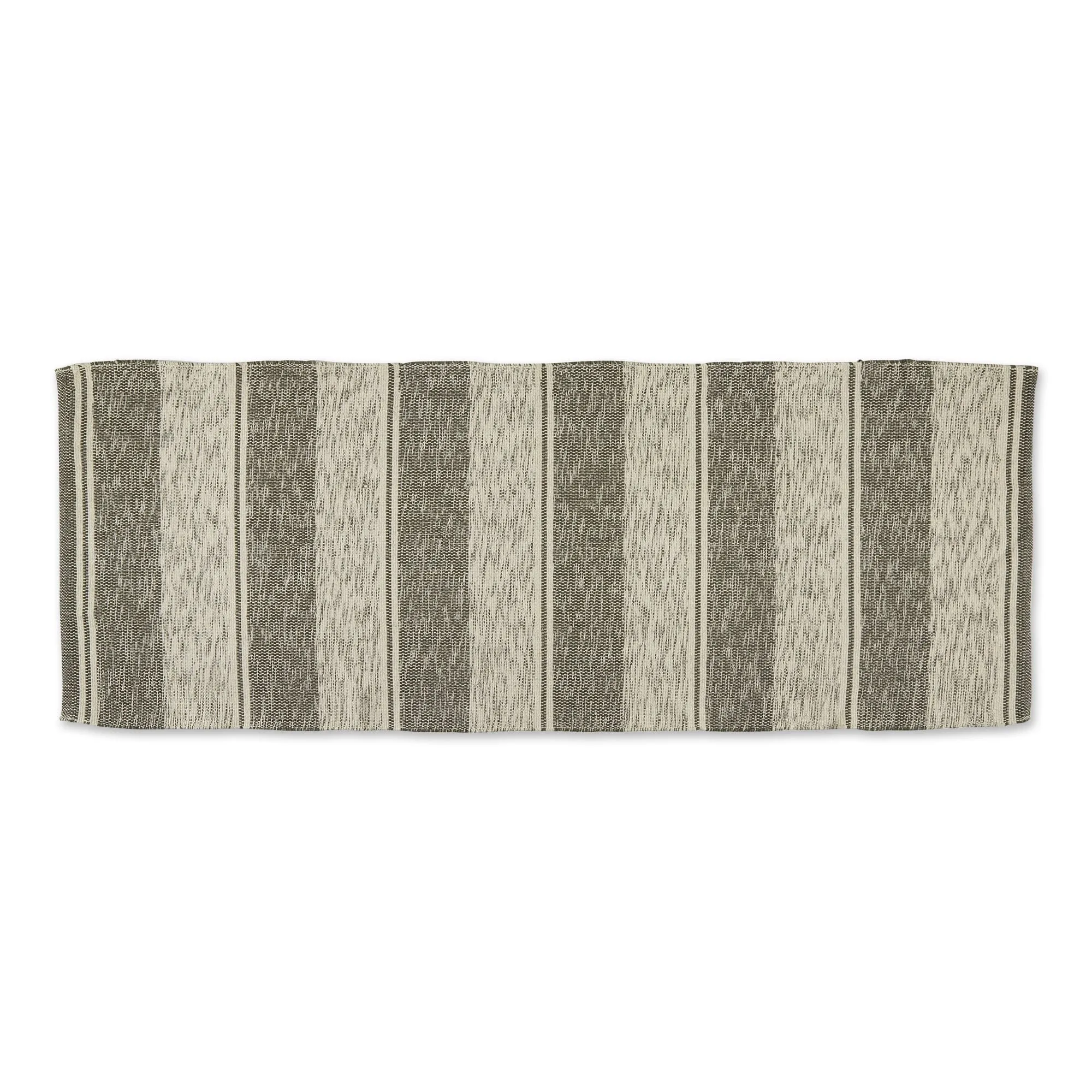 DII French Blue Variegated Plaid Recycled Yarn Rug (Set of 2) - Big