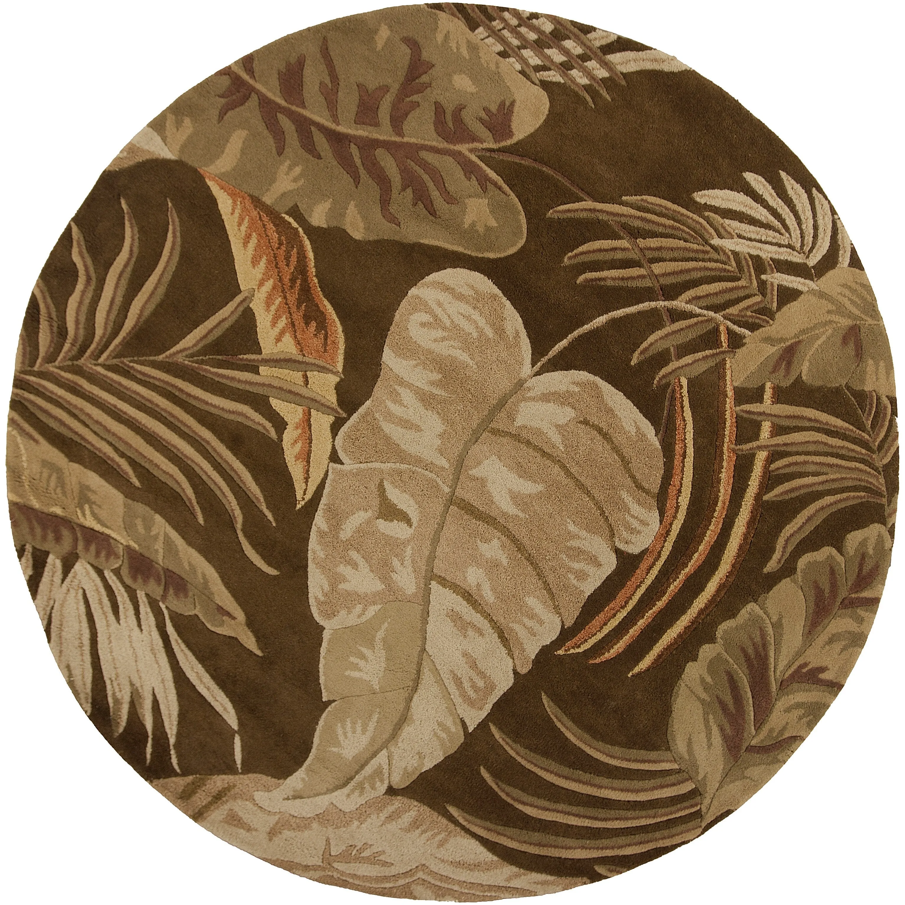 Domani Camila Mocha Tropics Hand-tufted Wool Area Rug