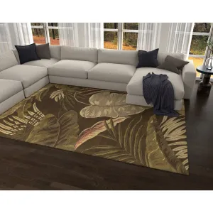 Domani Camila Mocha Tropics Hand-tufted Wool Area Rug