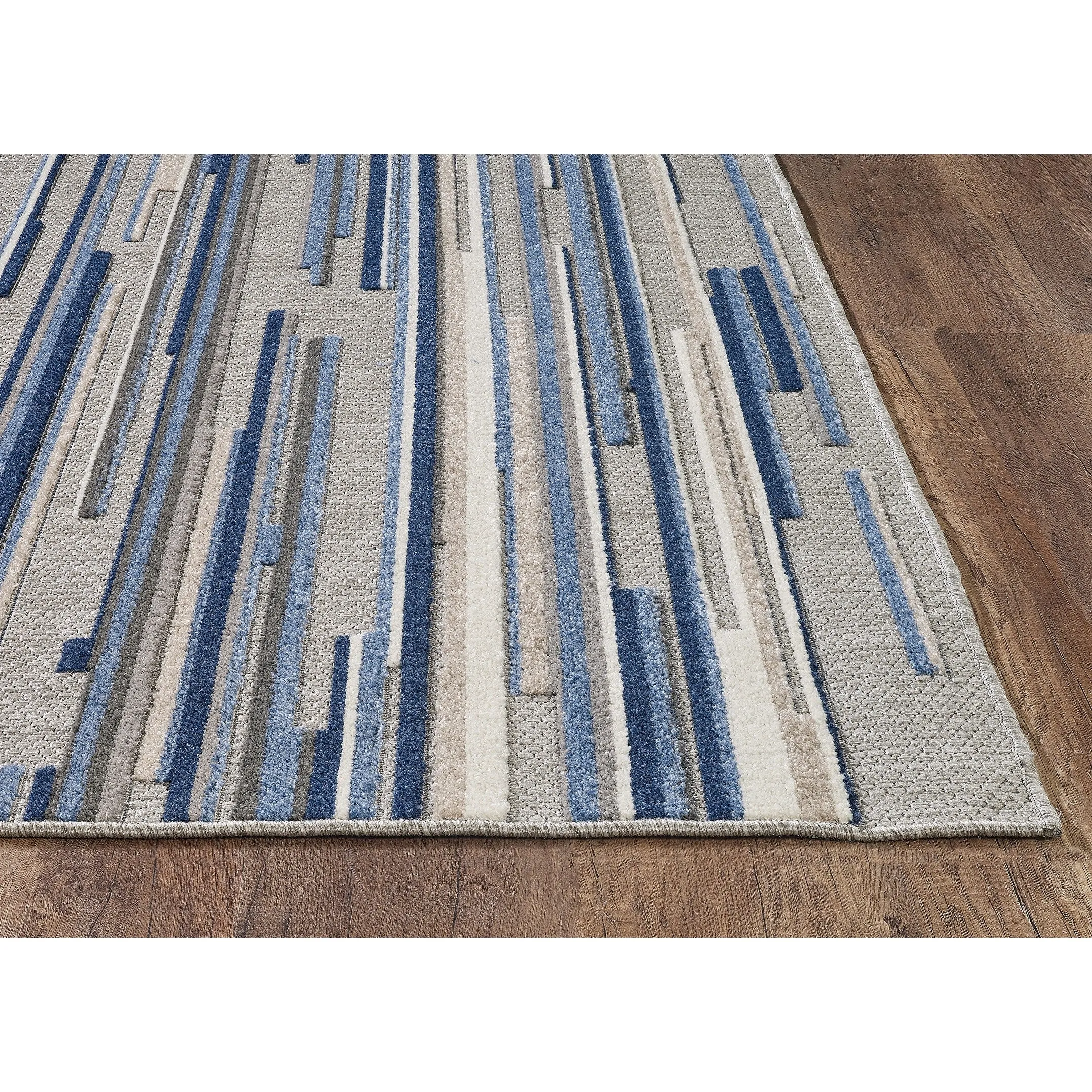 Domani Napa Ombre Textured Stripe Indoor/ Outdoor Rug