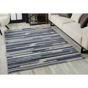 Domani Napa Ombre Textured Stripe Indoor/ Outdoor Rug