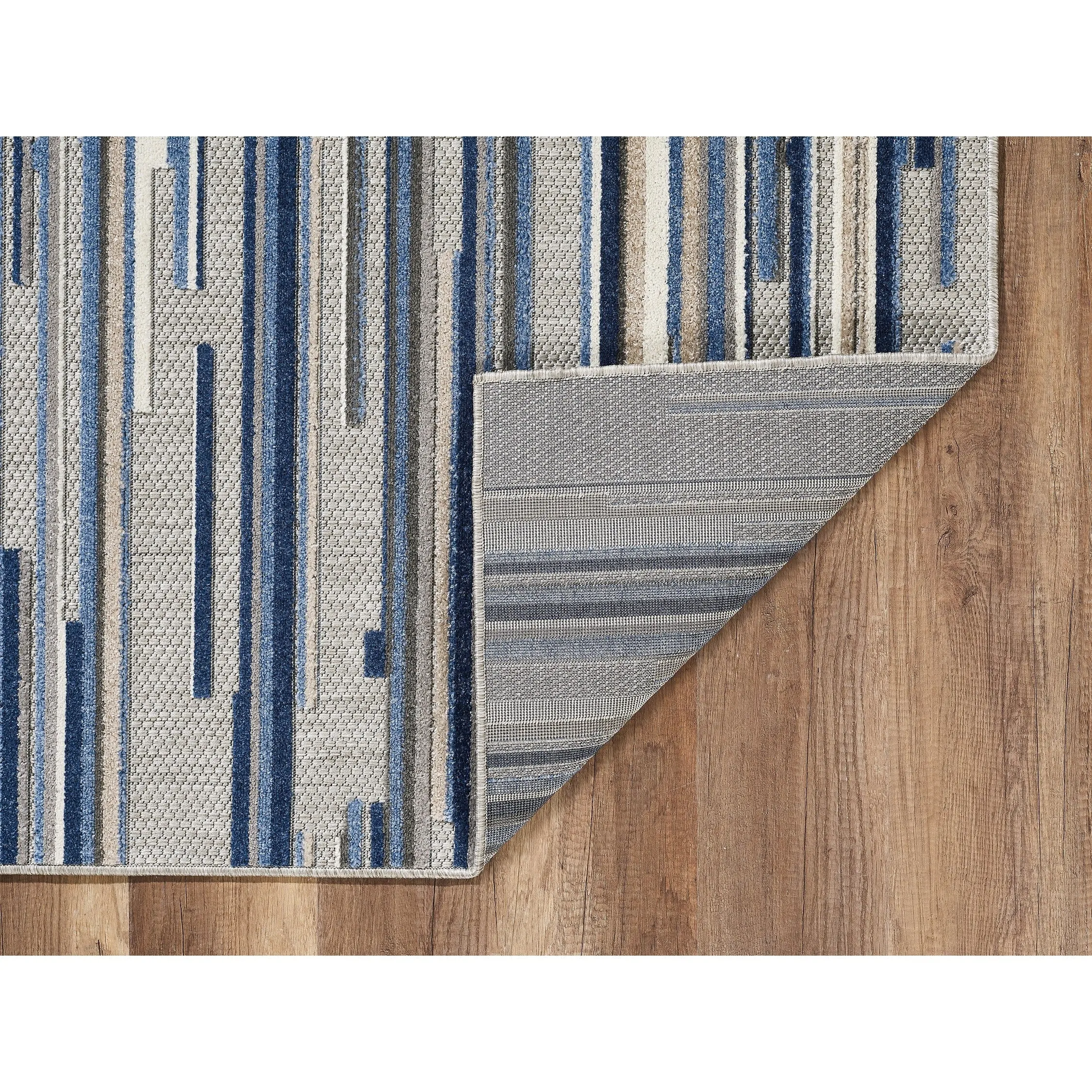 Domani Napa Ombre Textured Stripe Indoor/ Outdoor Rug