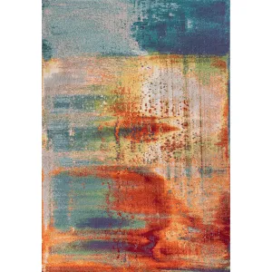 Domani Rustic Blues Distressed Sunset Area Rug