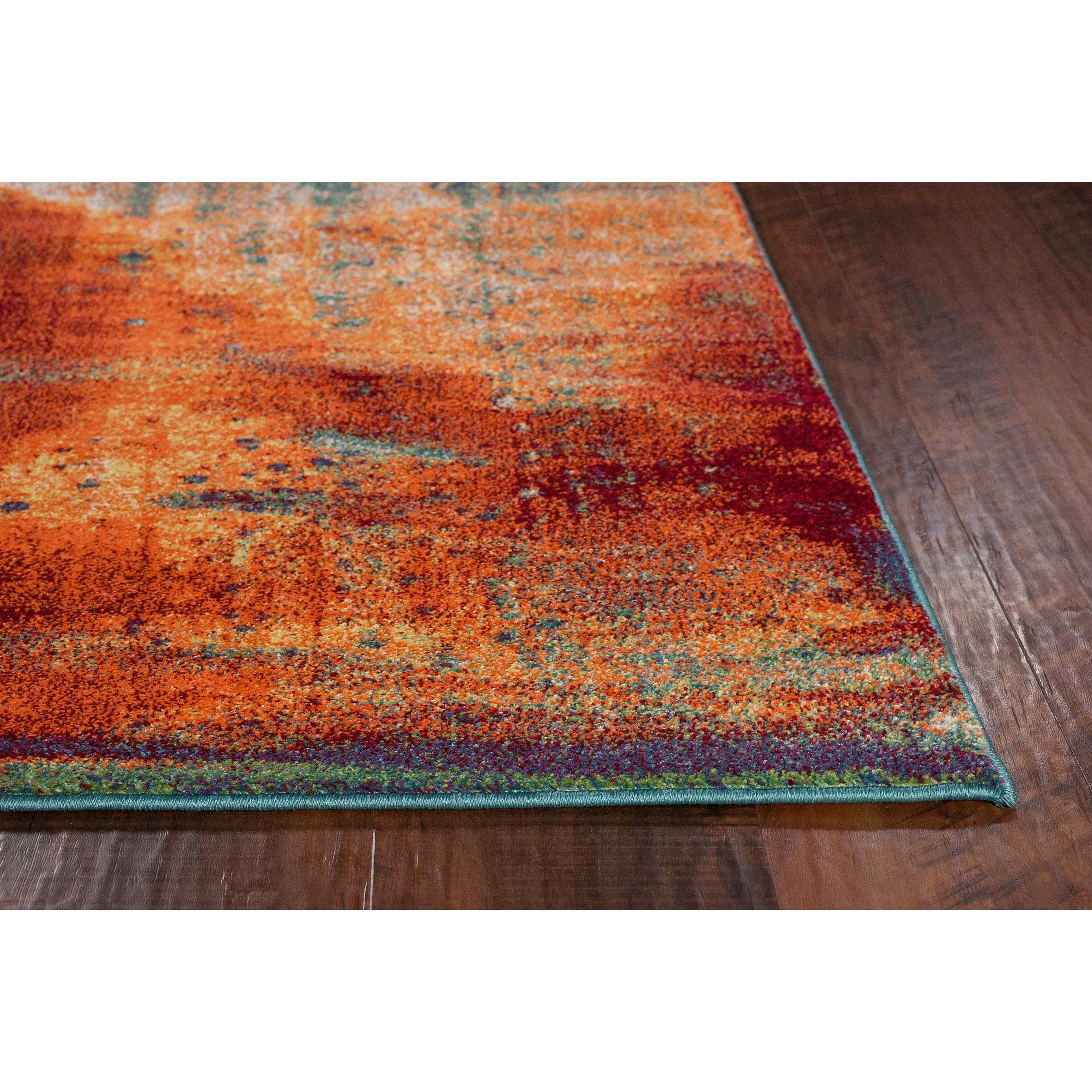 Domani Rustic Blues Distressed Sunset Area Rug