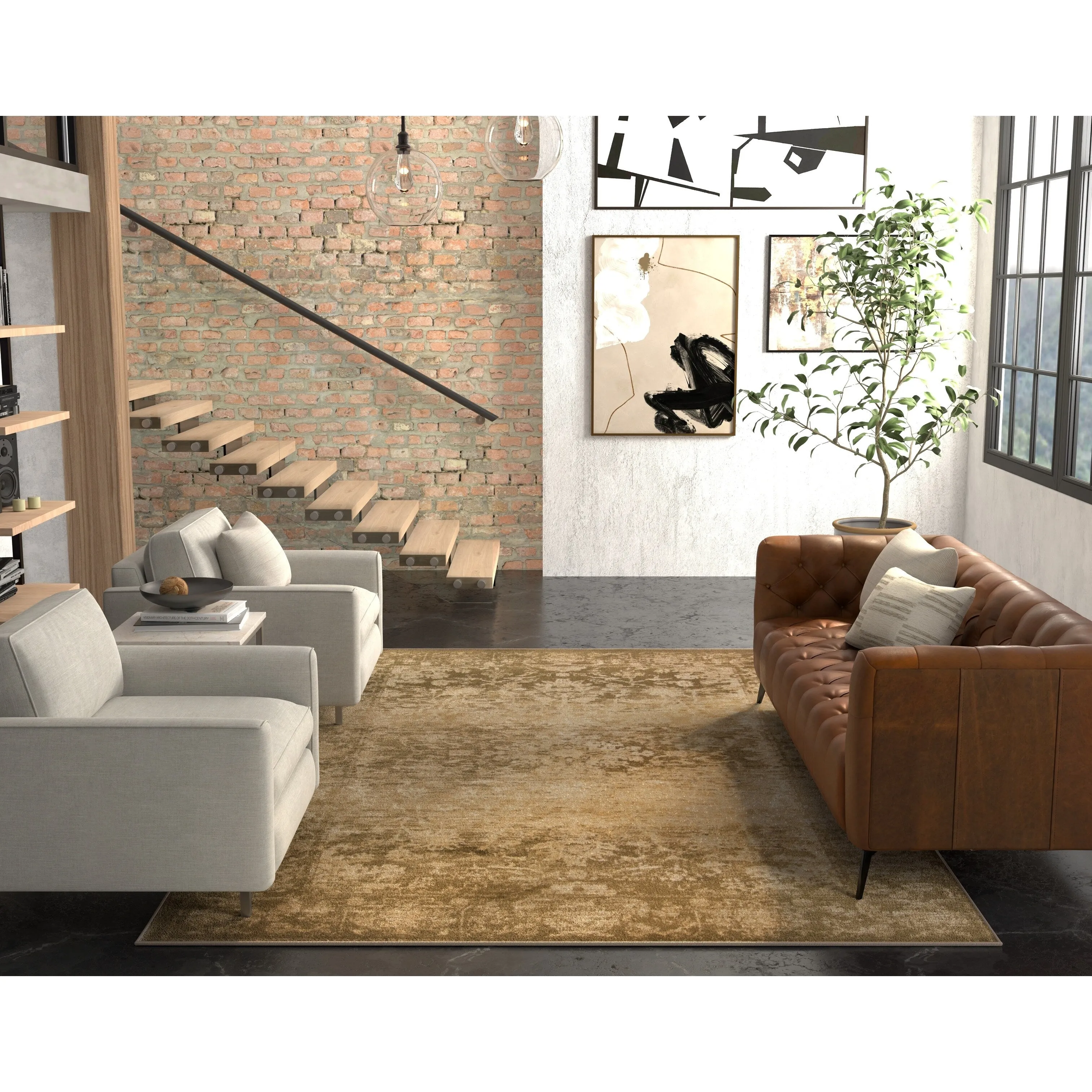 Domani Sands Distressed Medallion Rug