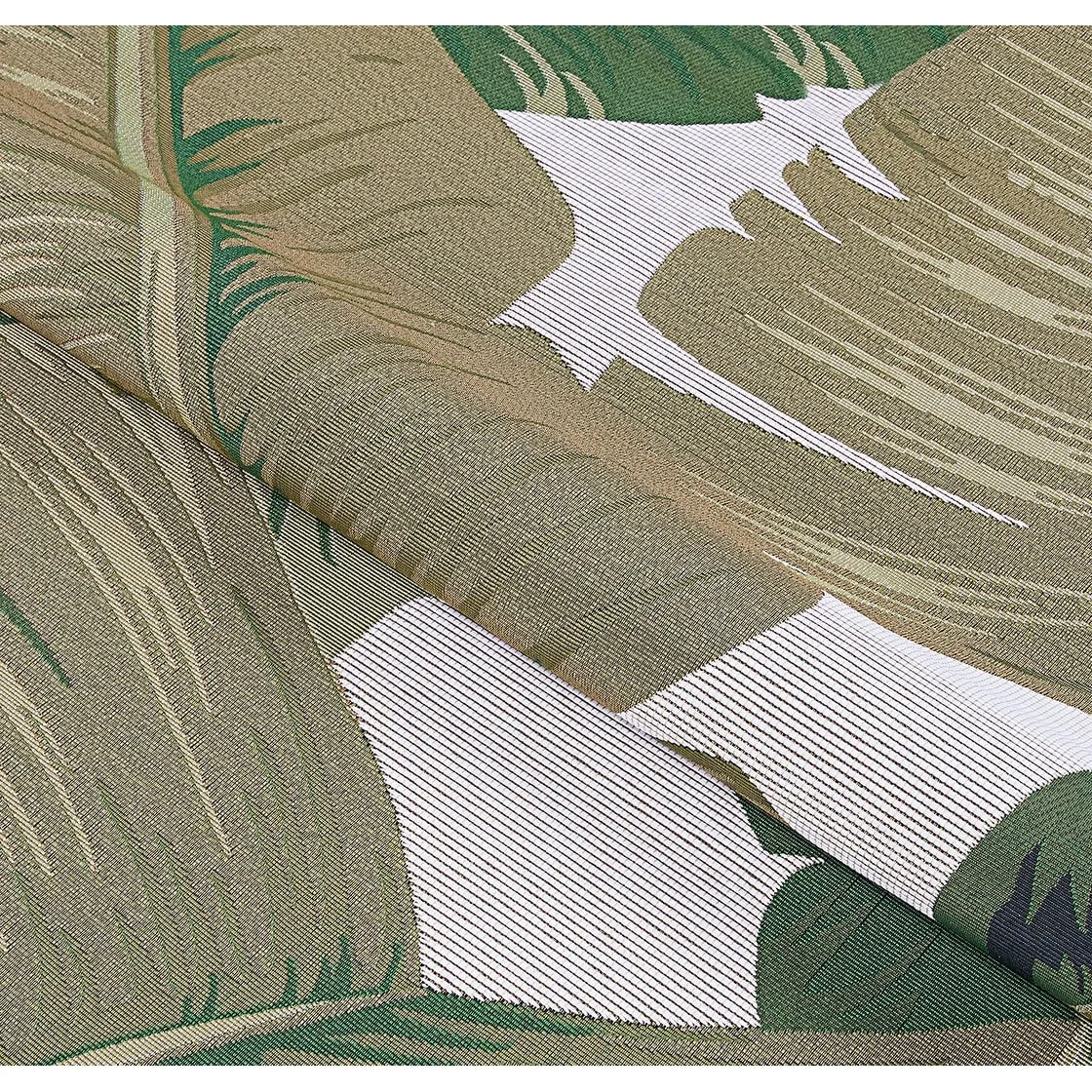 Dream Decor Rugs Gelato Tropical Palm Green Ivory Outdoor Area Rug