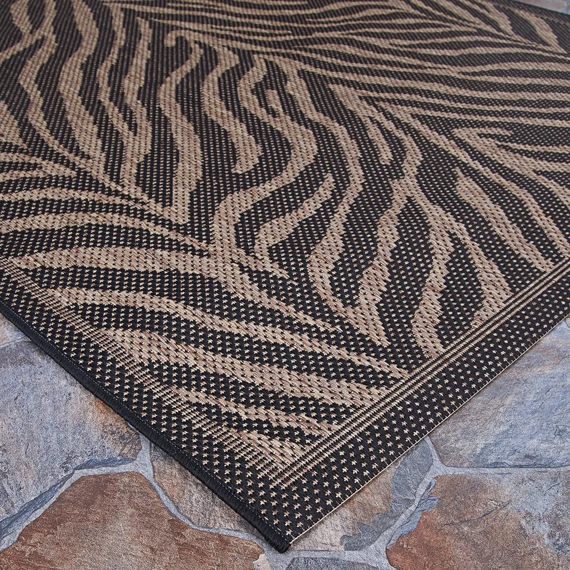 Dream Decor Rugs Pergola Cape Black Brown Indoor Outdoor Area Rug