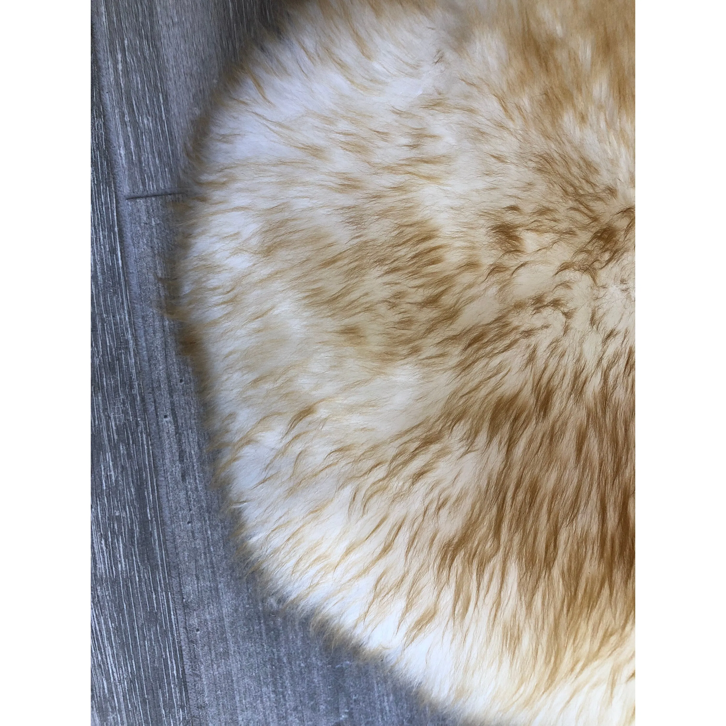 Dynasty Natural 3-Pelt Luxury Long Wool Sheepskin Shag Rug