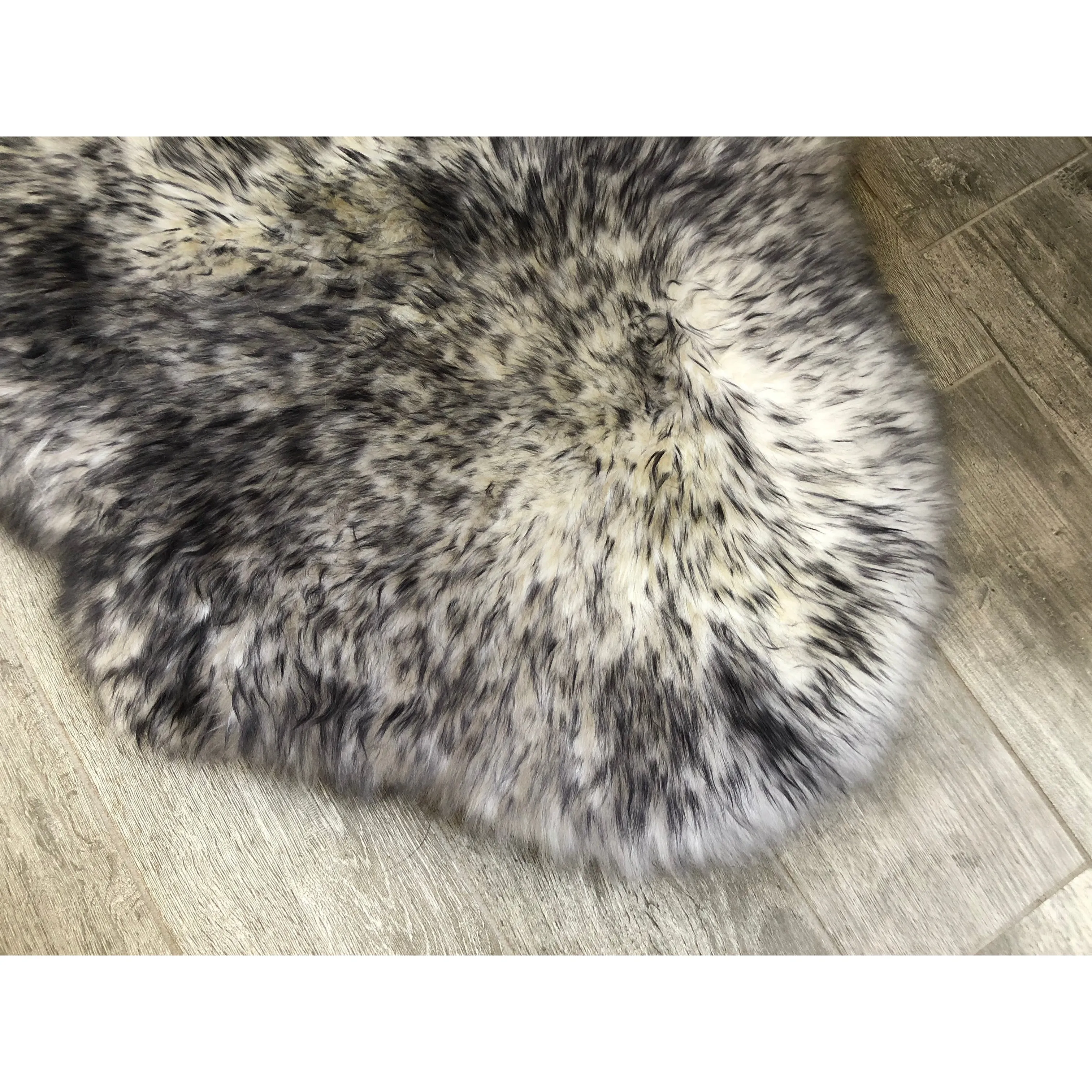 Dynasty Natural 3-Pelt Luxury Long Wool Sheepskin Shag Rug