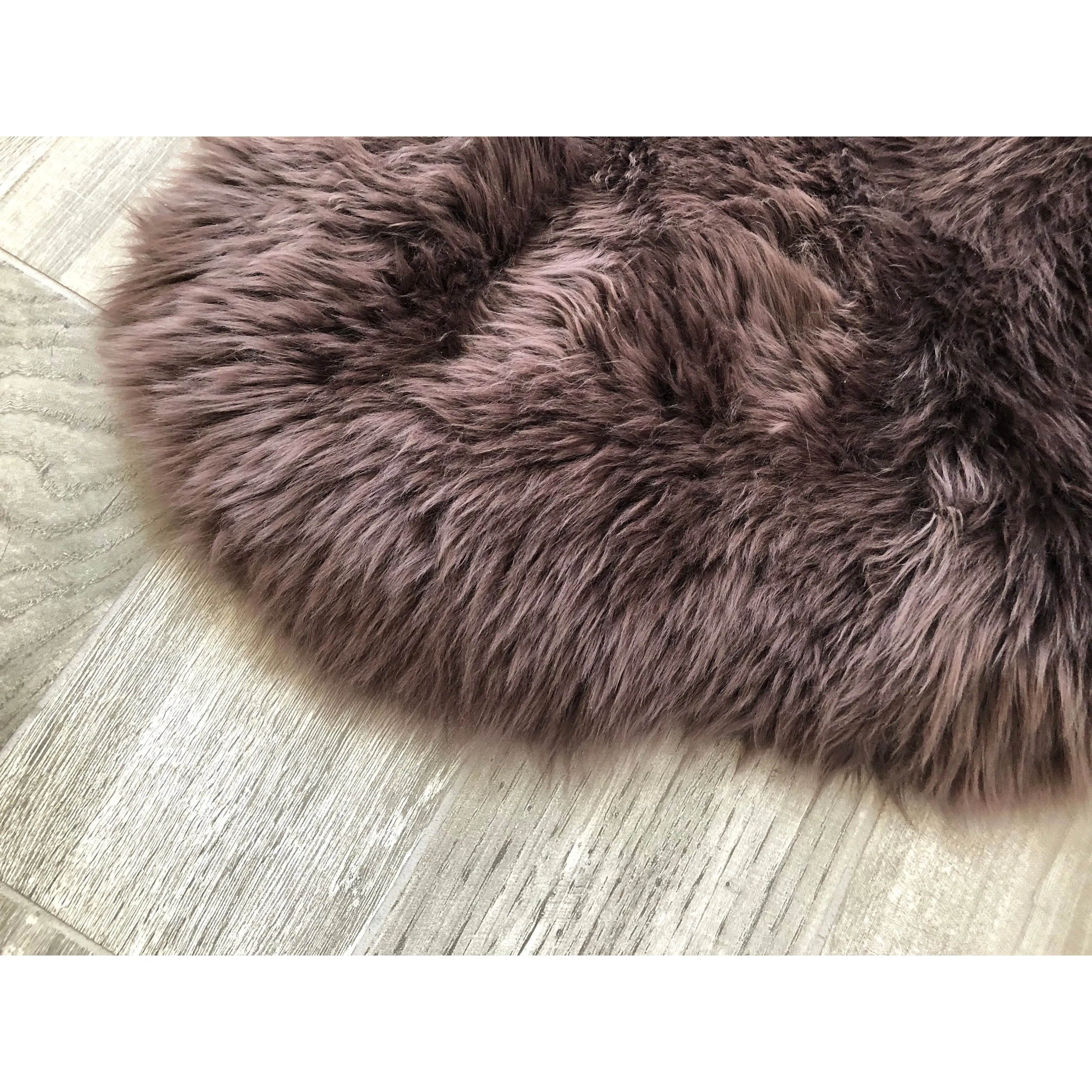 Dynasty Natural 3-Pelt Luxury Long Wool Sheepskin Shag Rug