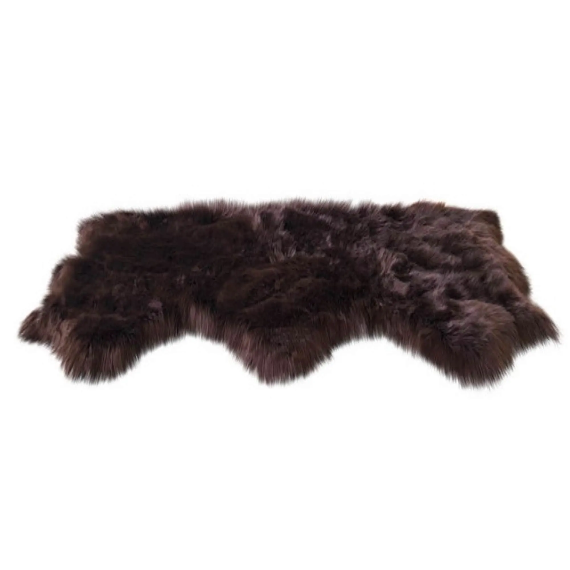 Dynasty Natural 3-Pelt Luxury Long Wool Sheepskin Shag Rug