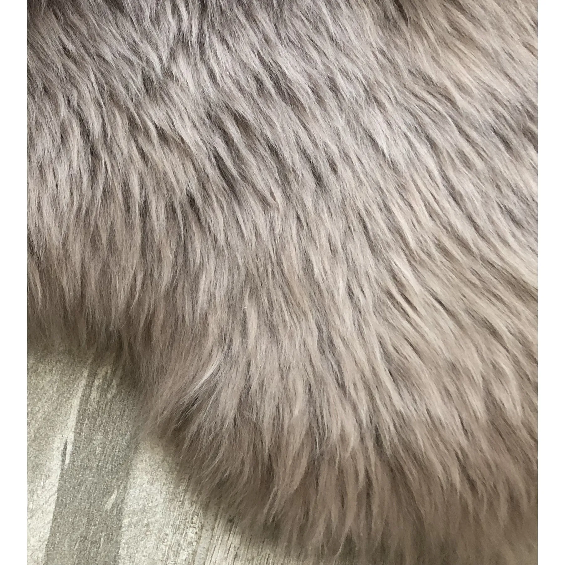 Dynasty Natural 3-Pelt Luxury Long Wool Sheepskin Shag Rug