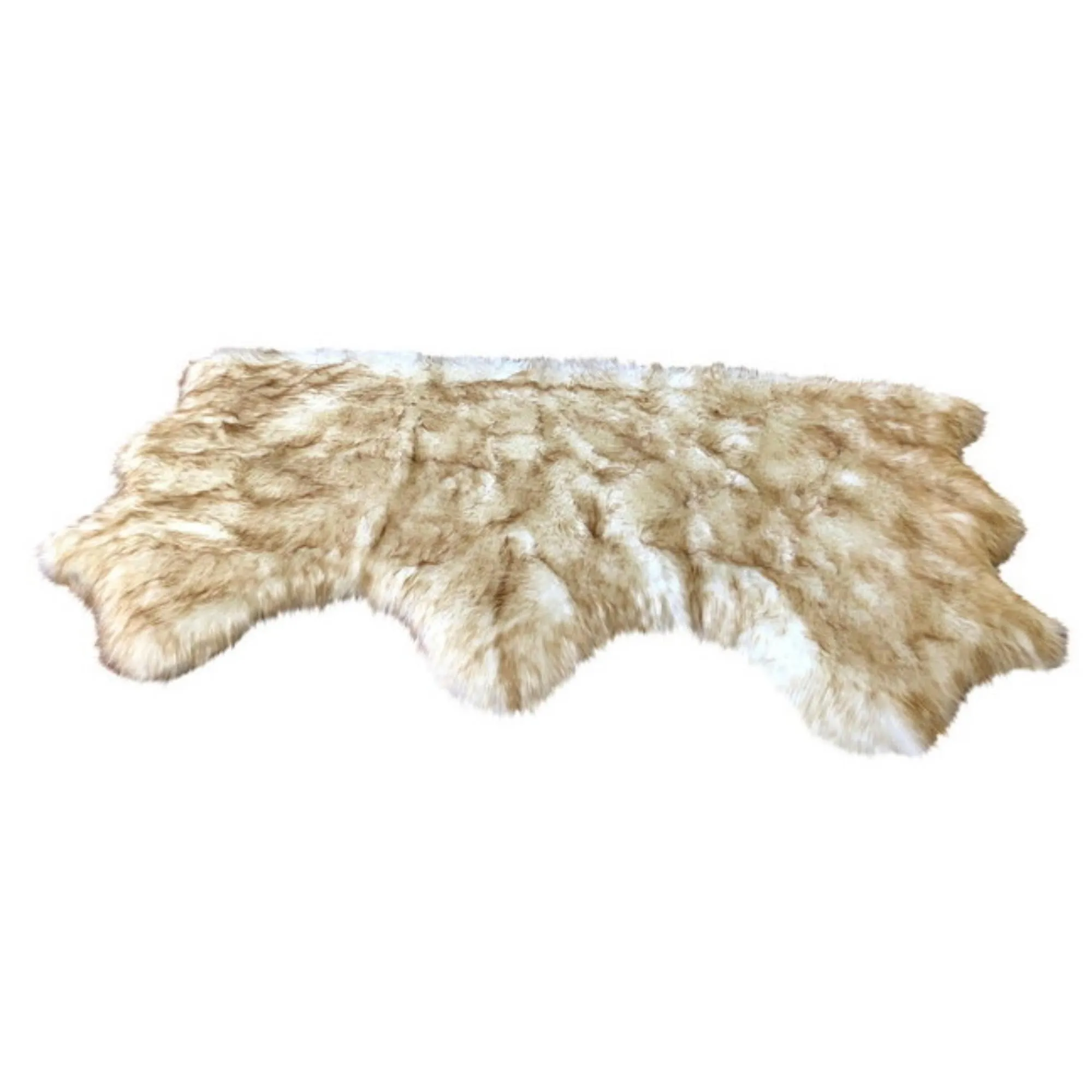 Dynasty Natural 3-Pelt Luxury Long Wool Sheepskin Shag Rug