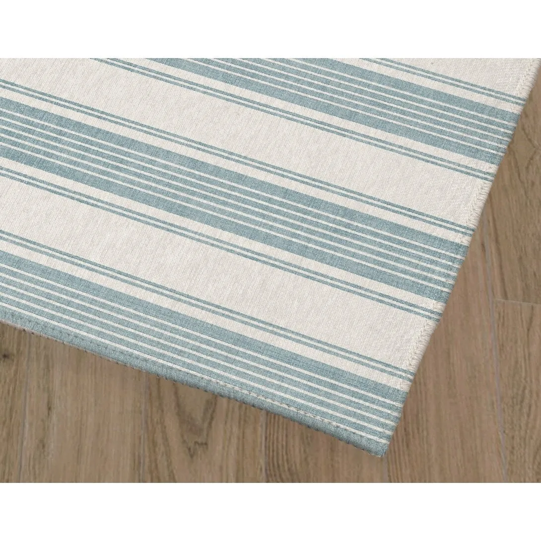 EARLY BIRD BLUE Outdoor Rug By Becky Bailey