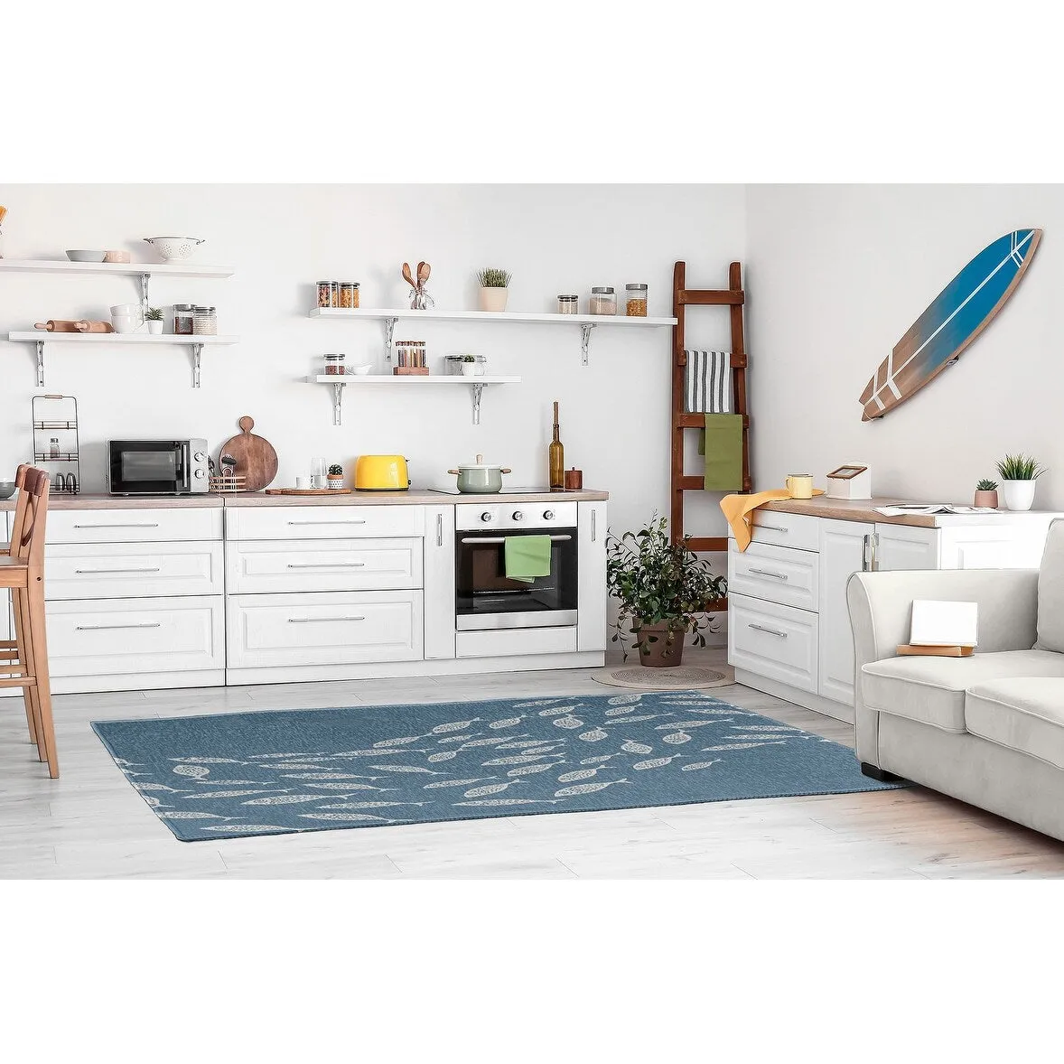 Escuela Nautical Chenille Rug