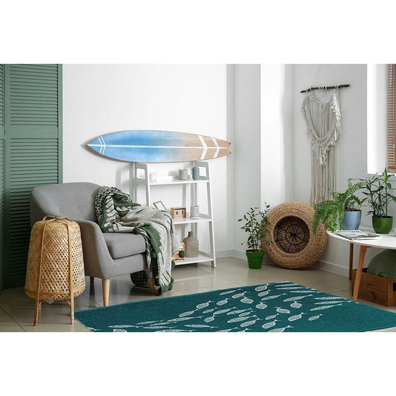 Escuela Nautical Chenille Rug