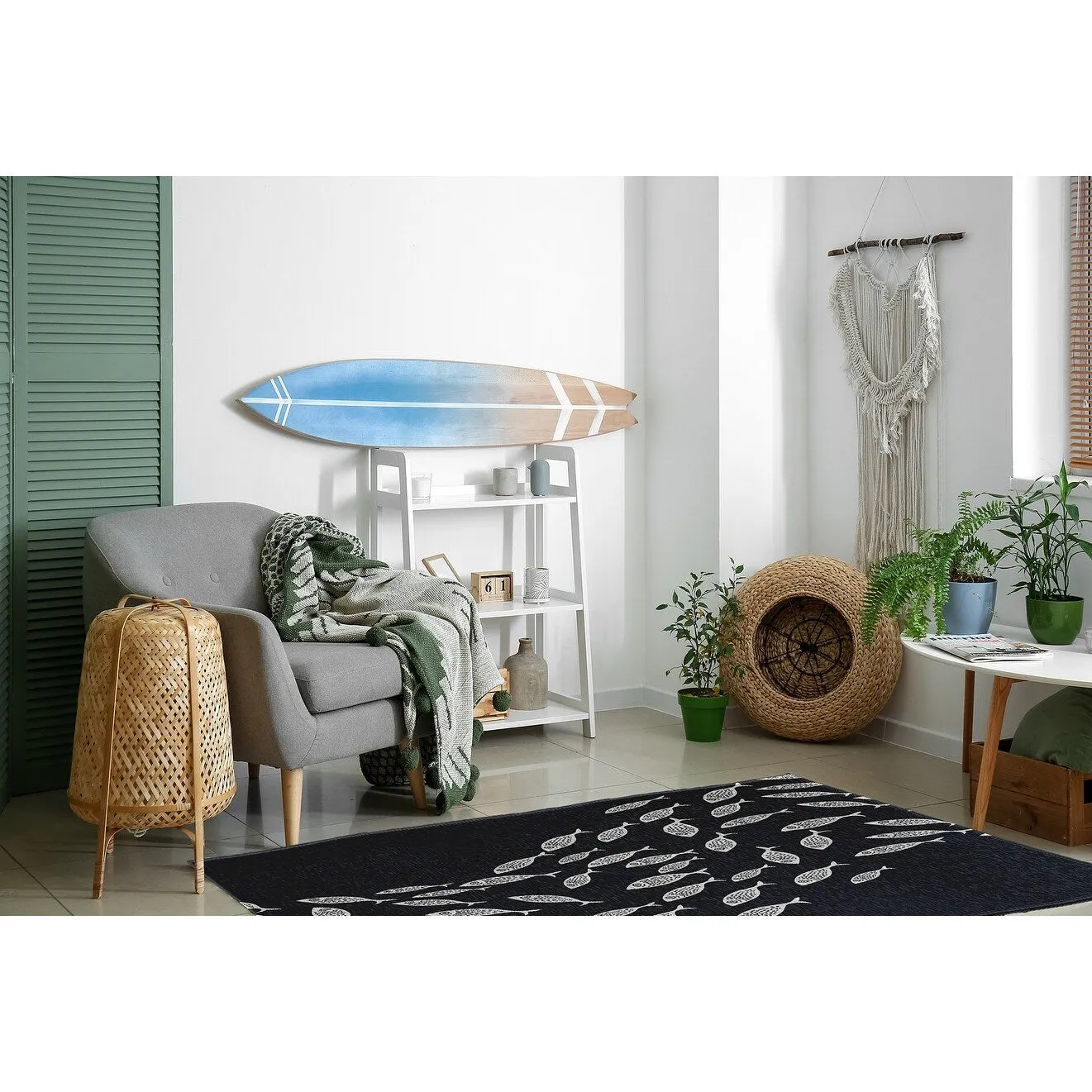 Escuela Nautical Chenille Rug