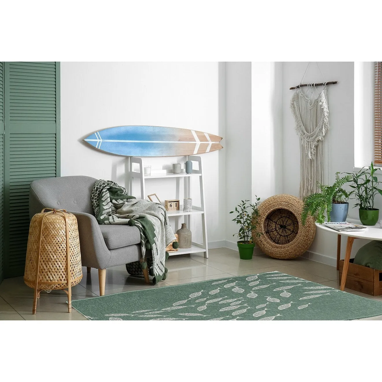 Escuela Nautical Chenille Rug