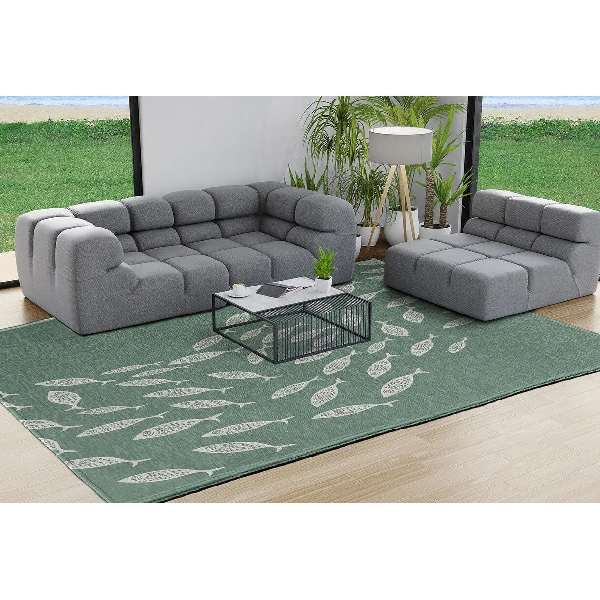 Escuela Nautical Chenille Rug