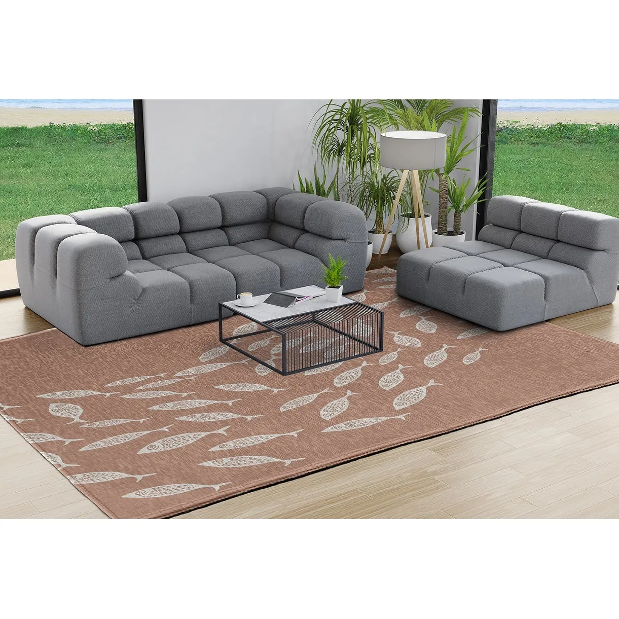 Escuela Nautical Chenille Rug