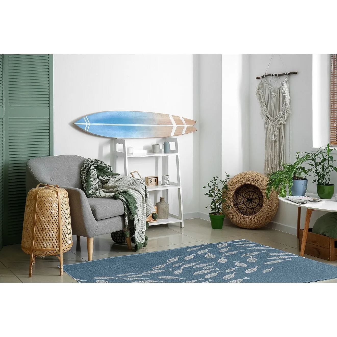 Escuela Nautical Chenille Rug