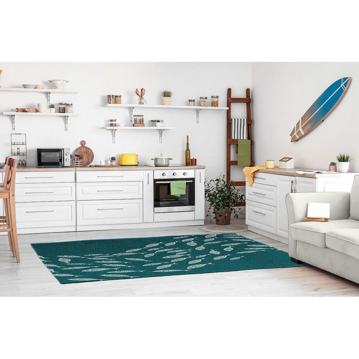 Escuela Nautical Chenille Rug