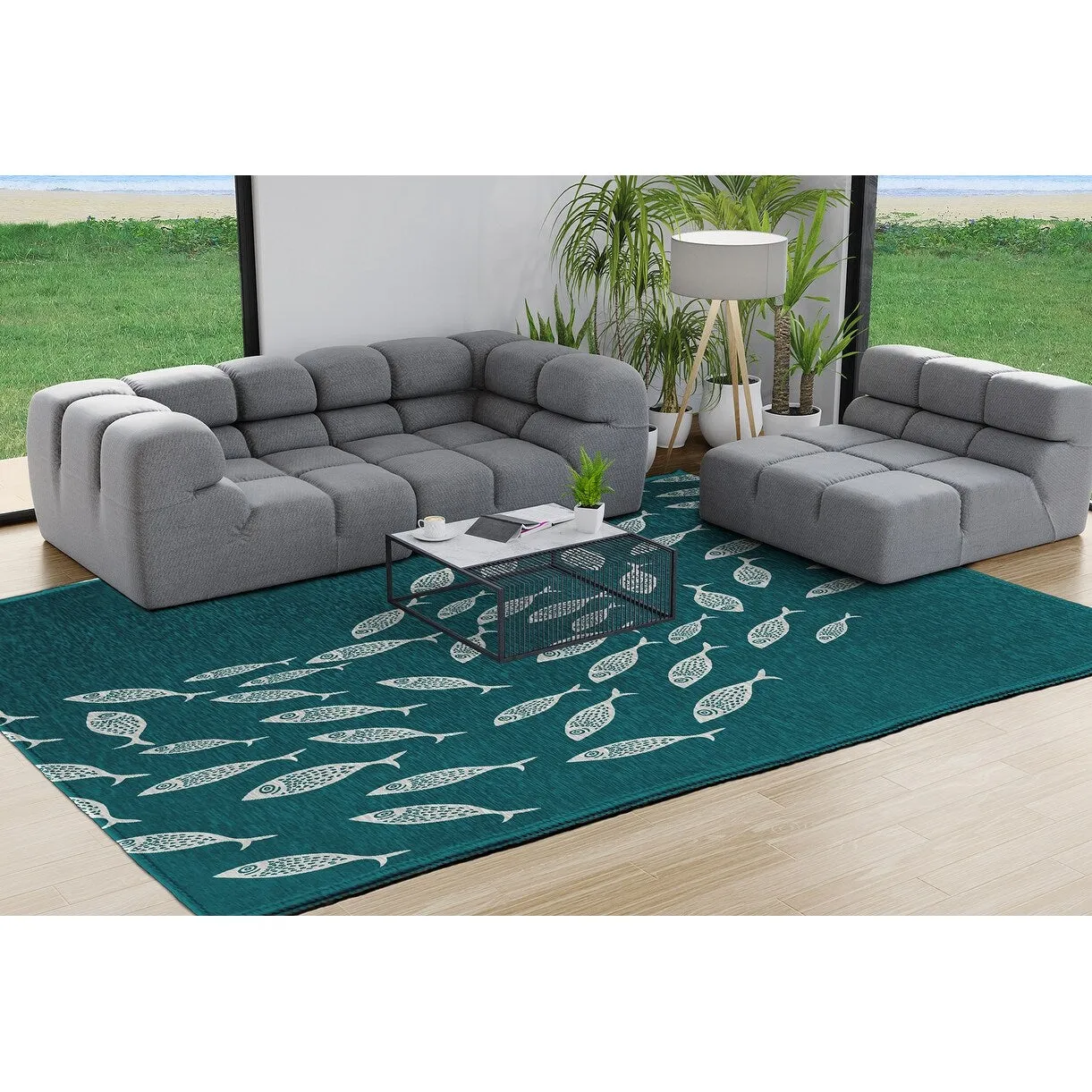 Escuela Nautical Chenille Rug