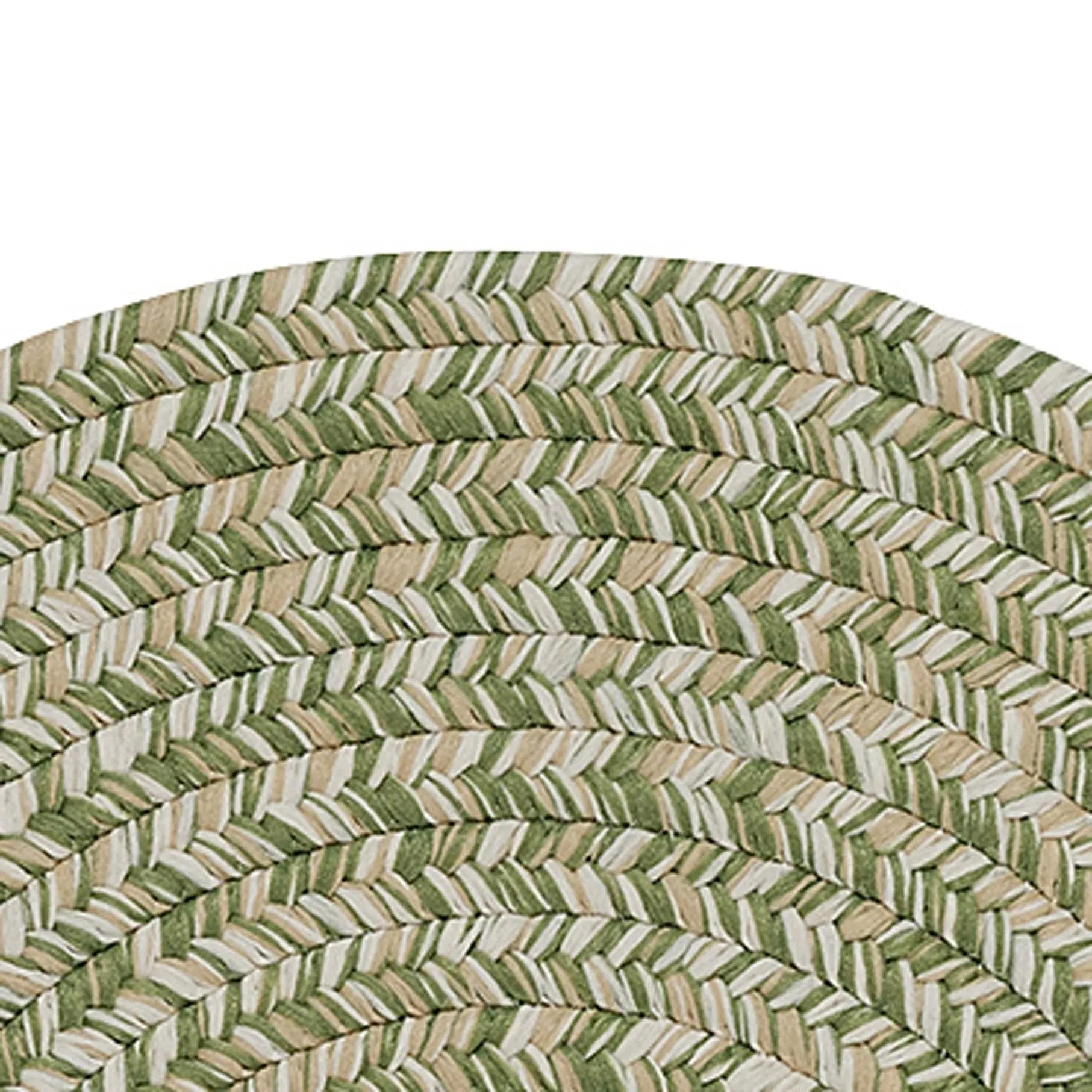 Farmstand Rustic Braided Tweed Oval Area Rug