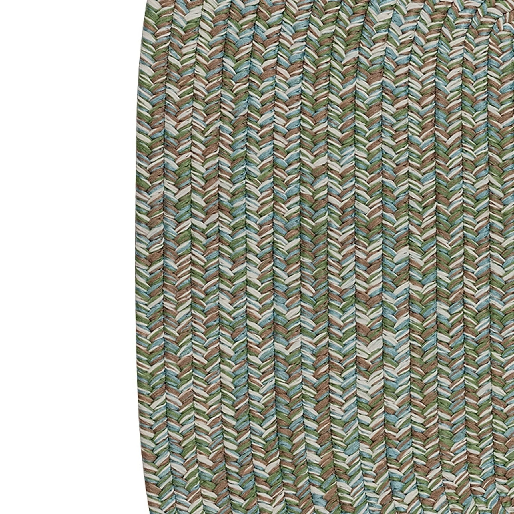 Farmstand Rustic Braided Tweed Oval Area Rug