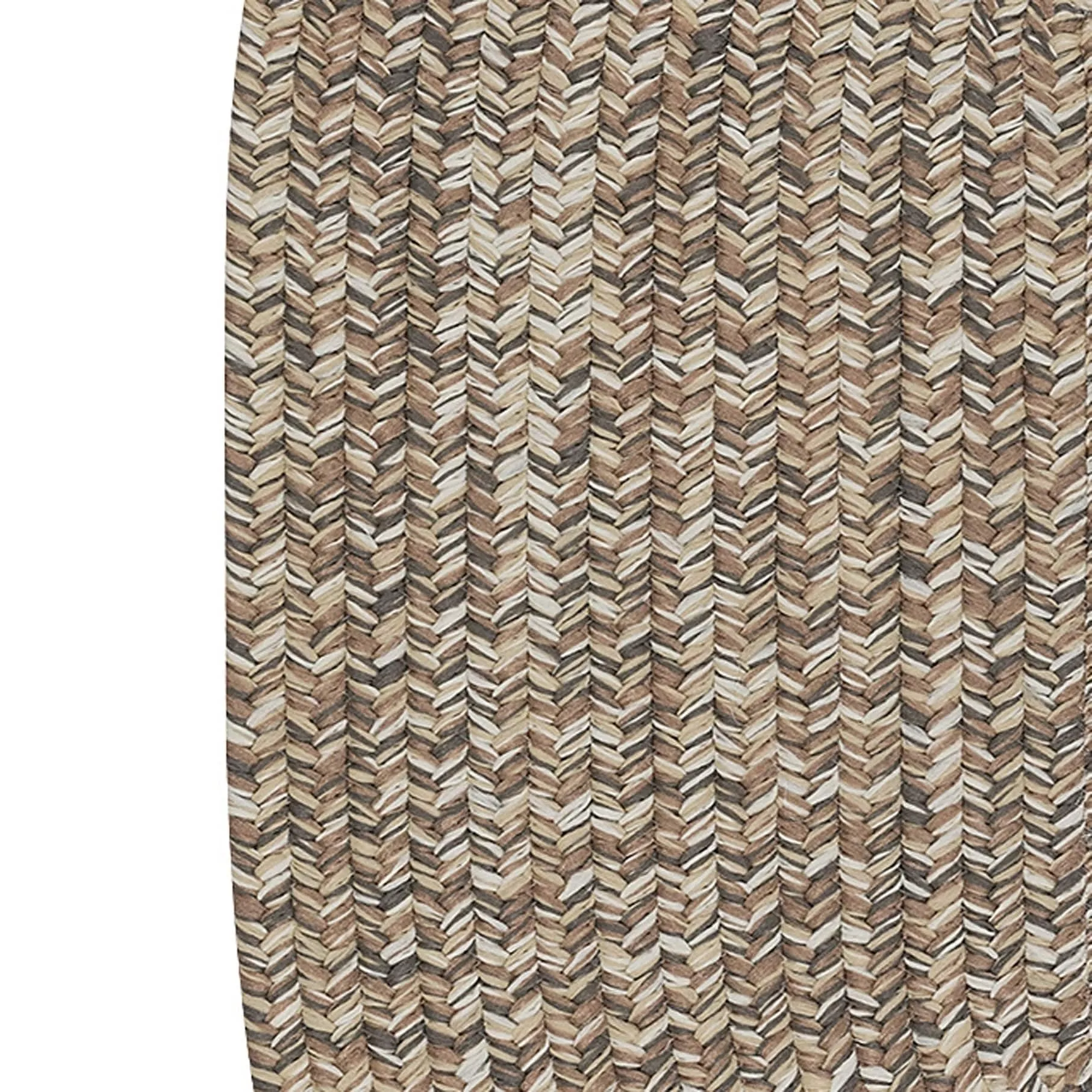 Farmstand Rustic Braided Tweed Oval Area Rug