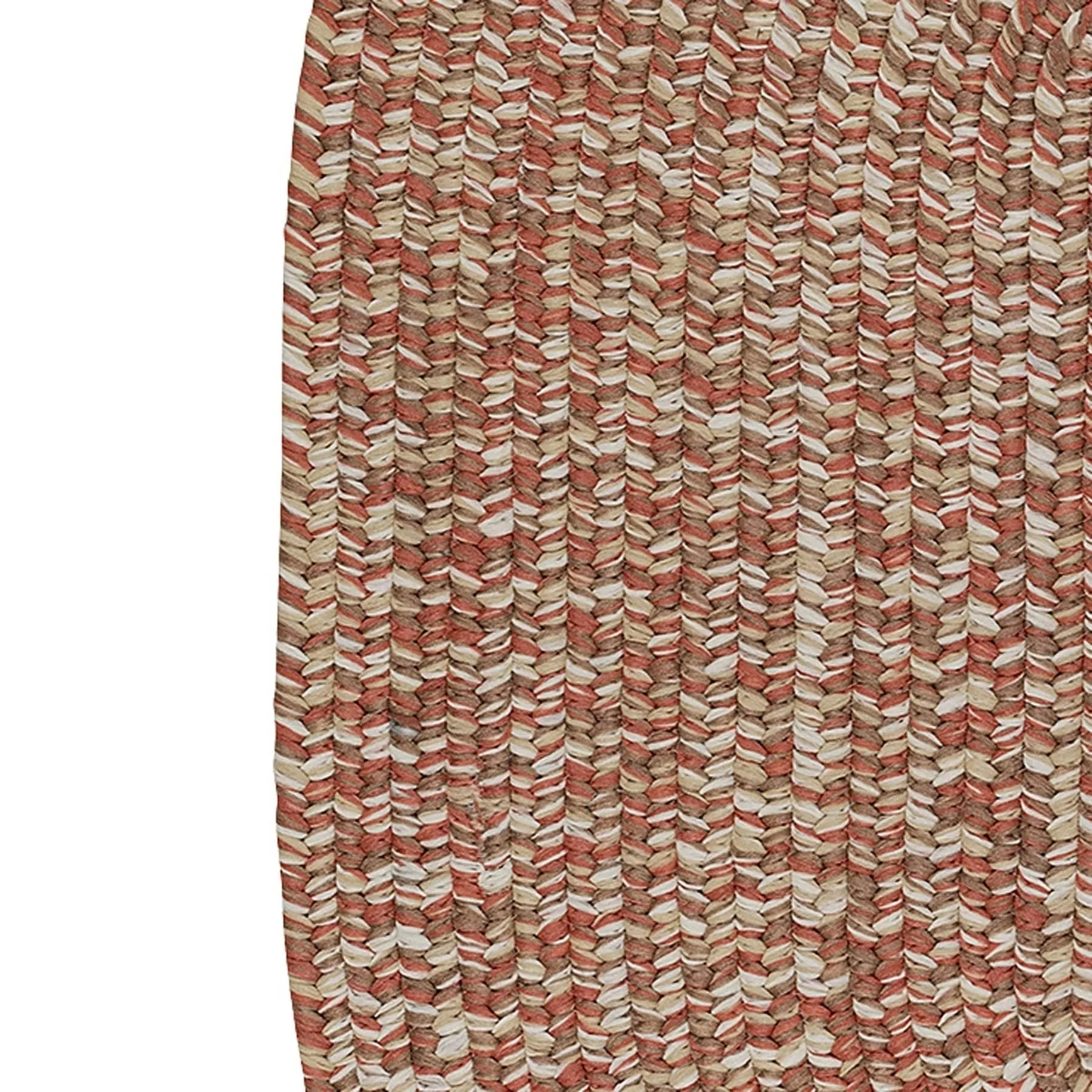Farmstand Rustic Braided Tweed Oval Area Rug