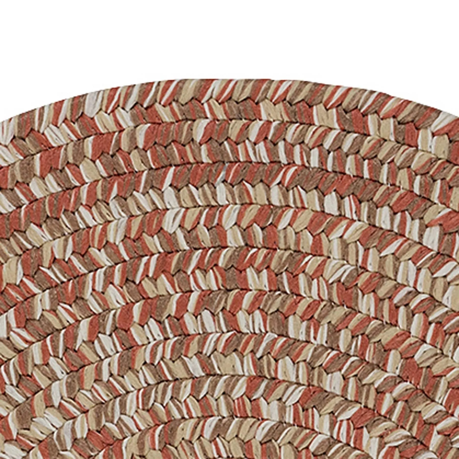 Farmstand Rustic Braided Tweed Oval Area Rug