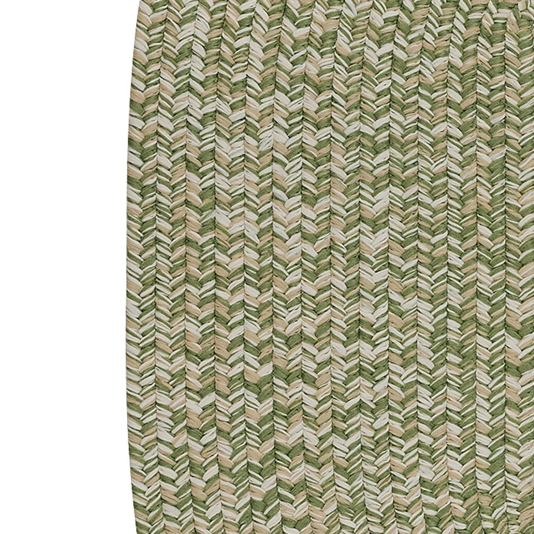 Farmstand Rustic Braided Tweed Oval Area Rug