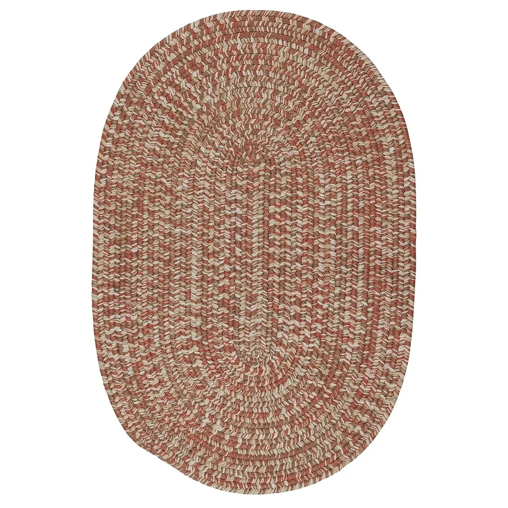 Farmstand Rustic Braided Tweed Oval Area Rug
