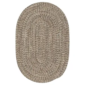 Farmstand Rustic Braided Tweed Oval Area Rug