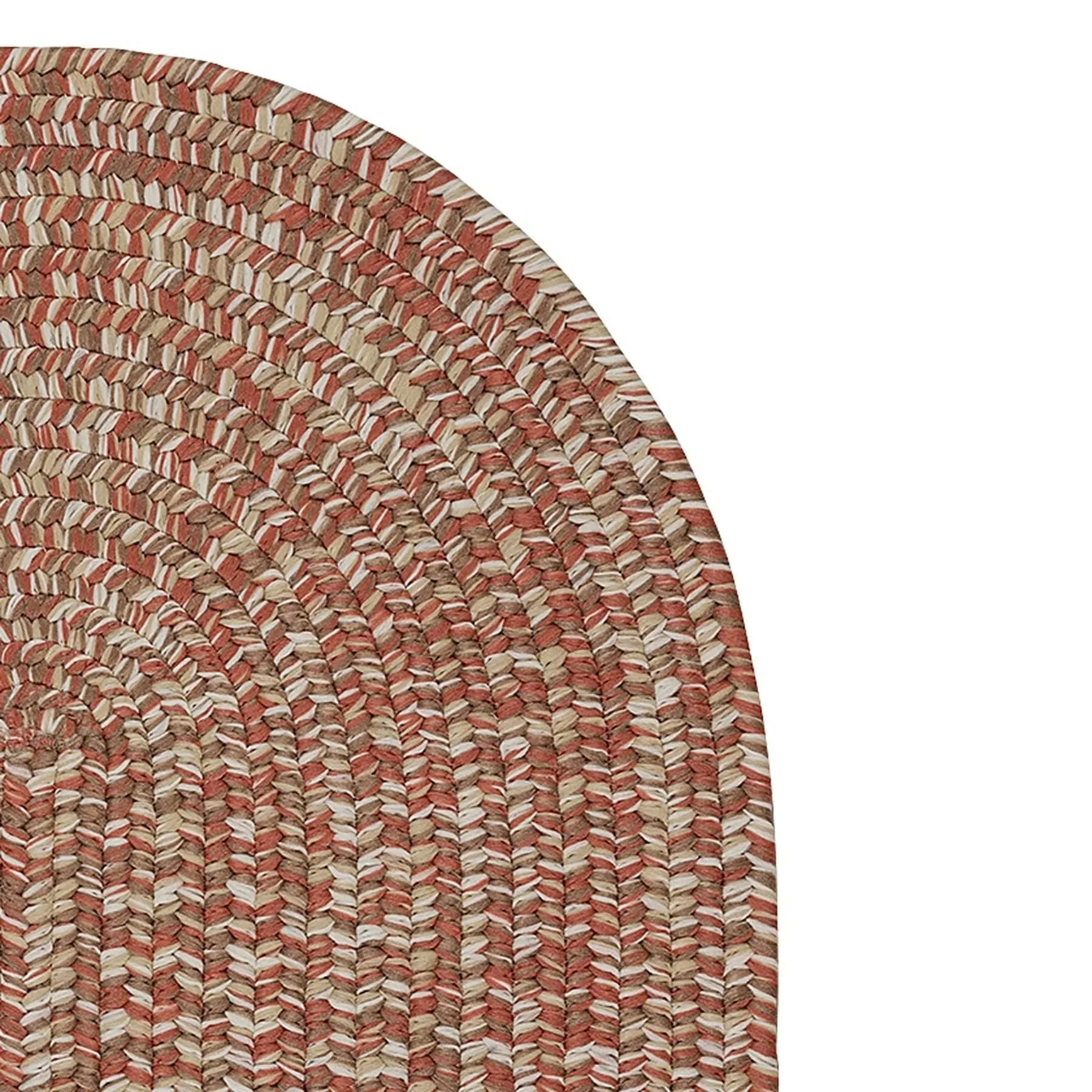 Farmstand Rustic Braided Tweed Oval Area Rug