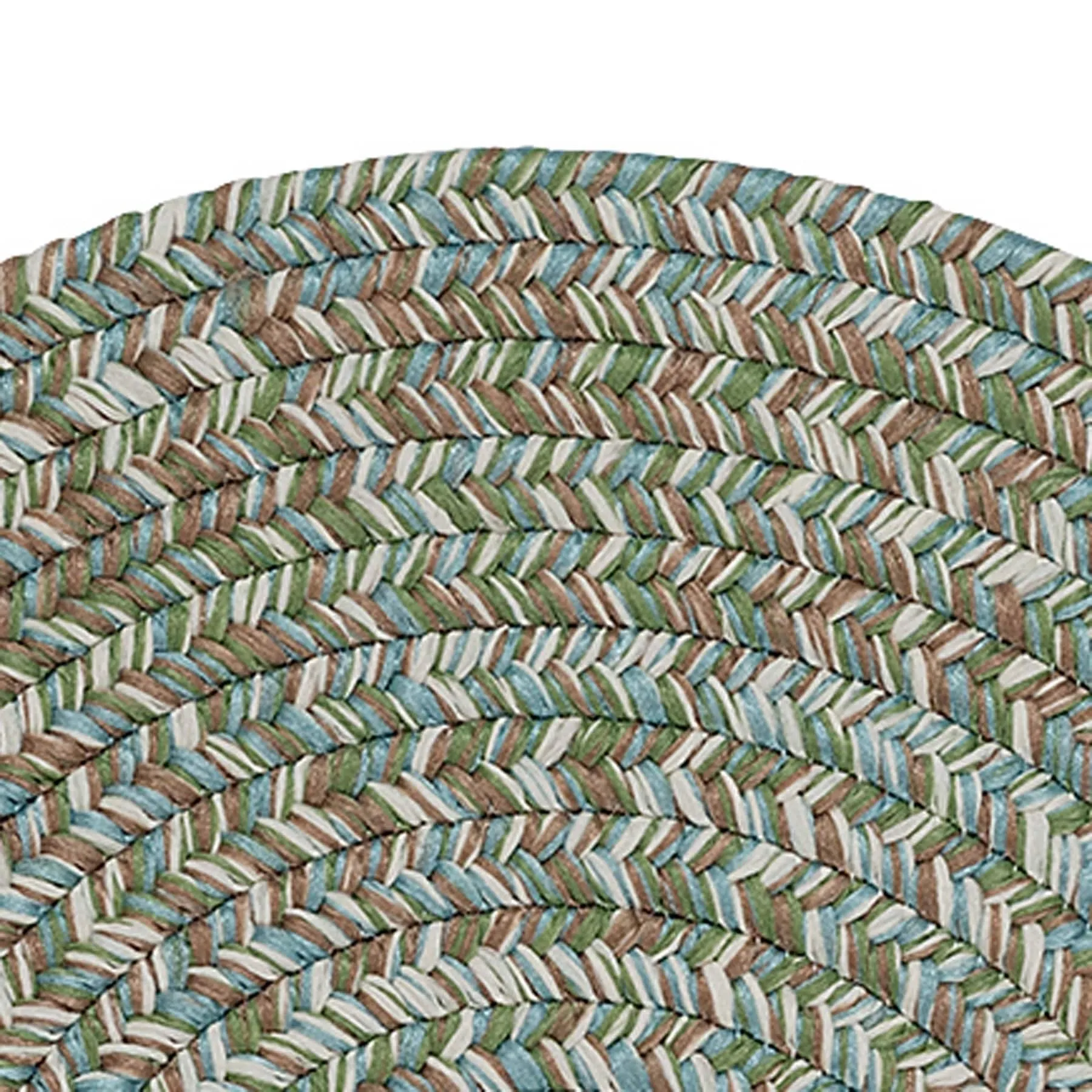 Farmstand Rustic Braided Tweed Oval Area Rug