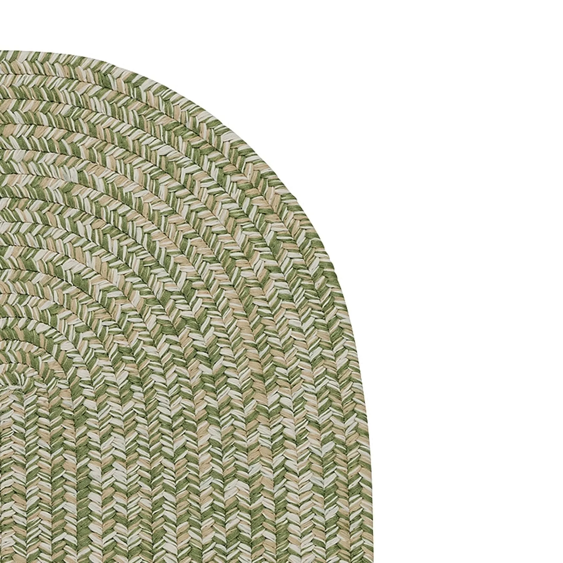Farmstand Rustic Braided Tweed Oval Area Rug