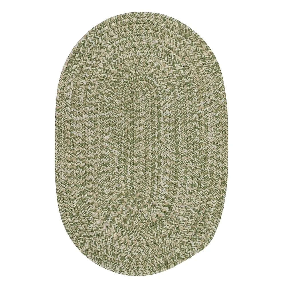 Farmstand Rustic Braided Tweed Oval Area Rug