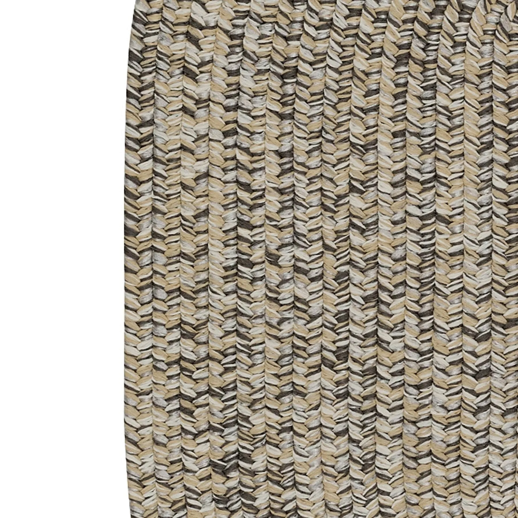 Farmstand Rustic Braided Tweed Oval Area Rug