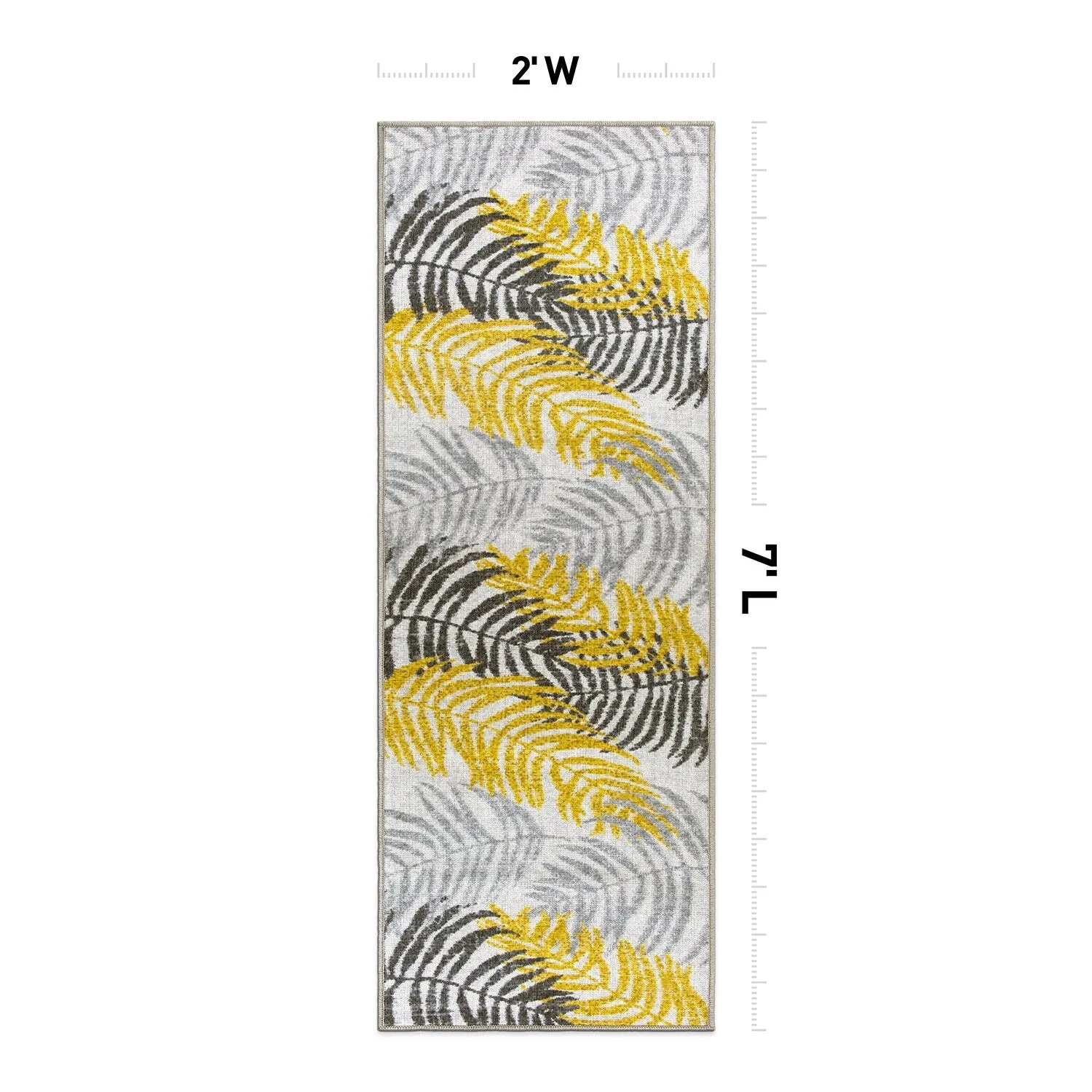 Floral Leaves Flatweave Indoor/Outdoor Area Rug