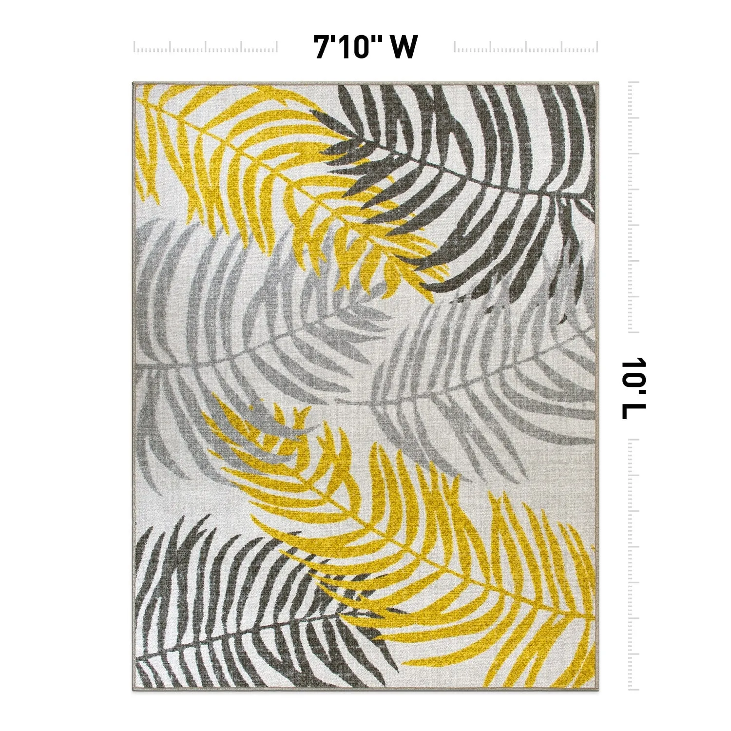 Floral Leaves Flatweave Indoor/Outdoor Area Rug