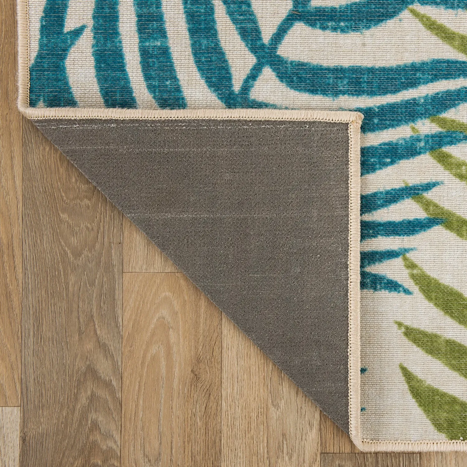 Floral Leaves Flatweave Indoor/Outdoor Area Rug
