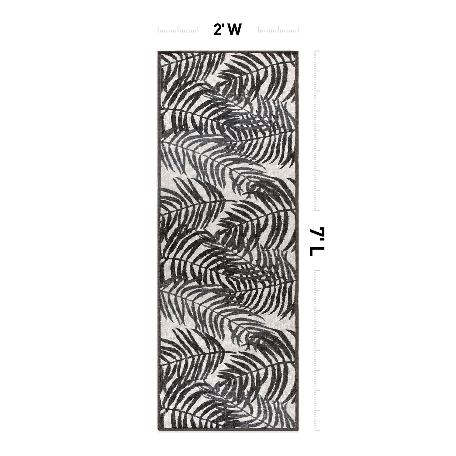 Floral Leaves Flatweave Indoor/Outdoor Area Rug
